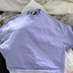 Nike Lavender Cropped Crew Top